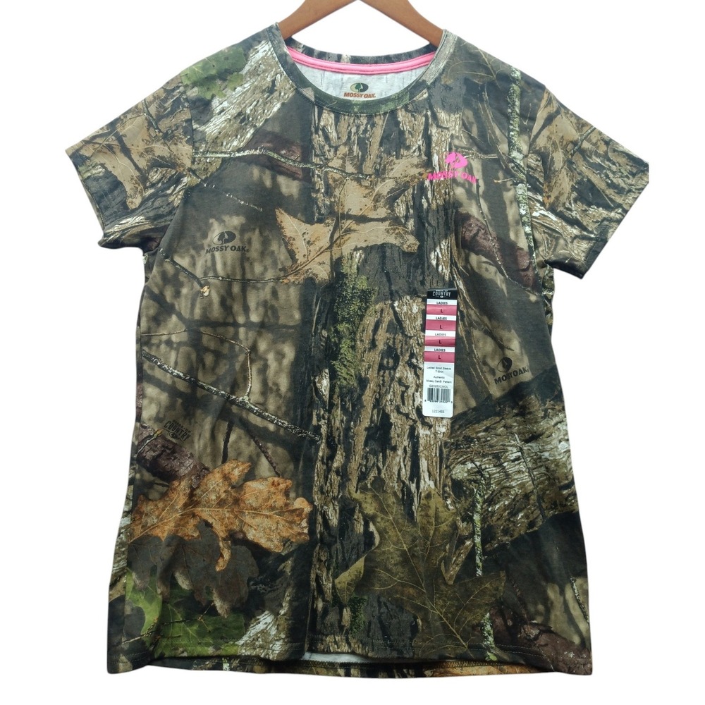 Mossy Oak Ladies Camo Short Sleeve T-Shirt Break-Up Country G20250CMOL Large